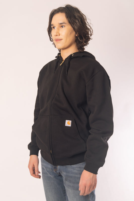 Loose Fit Midweight Full Zip Sweatshirt - BLK