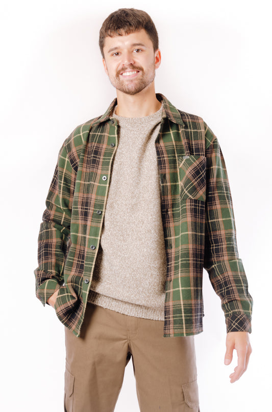 Mid Weight Flannel Shirt - GRN
