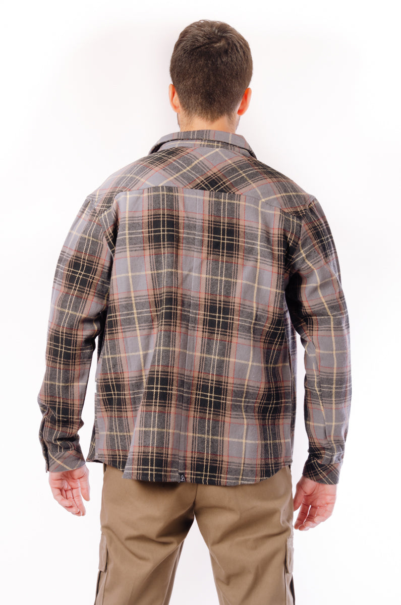 Mid Weight Flannel Shirt - GRY