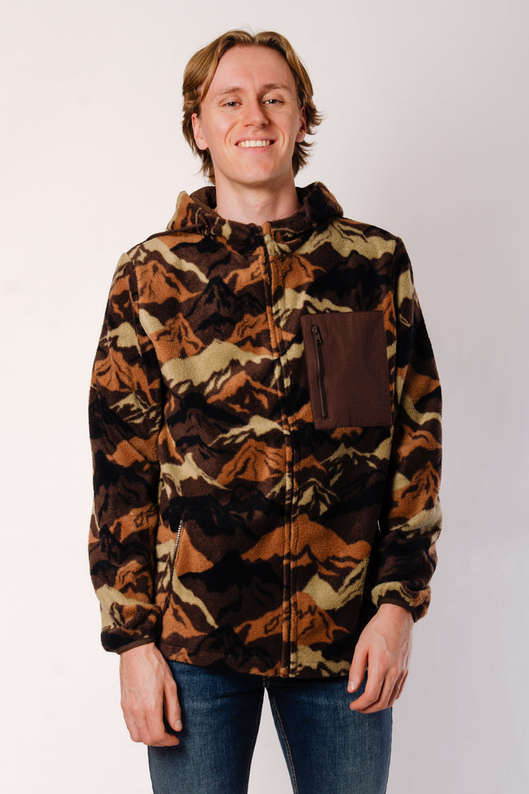 Mountain Zip-Up Polar - BRN