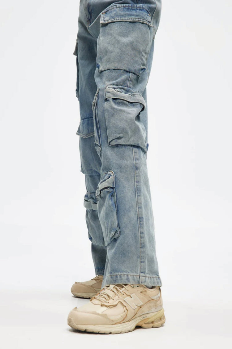 Multi Cargo Denim - BLU