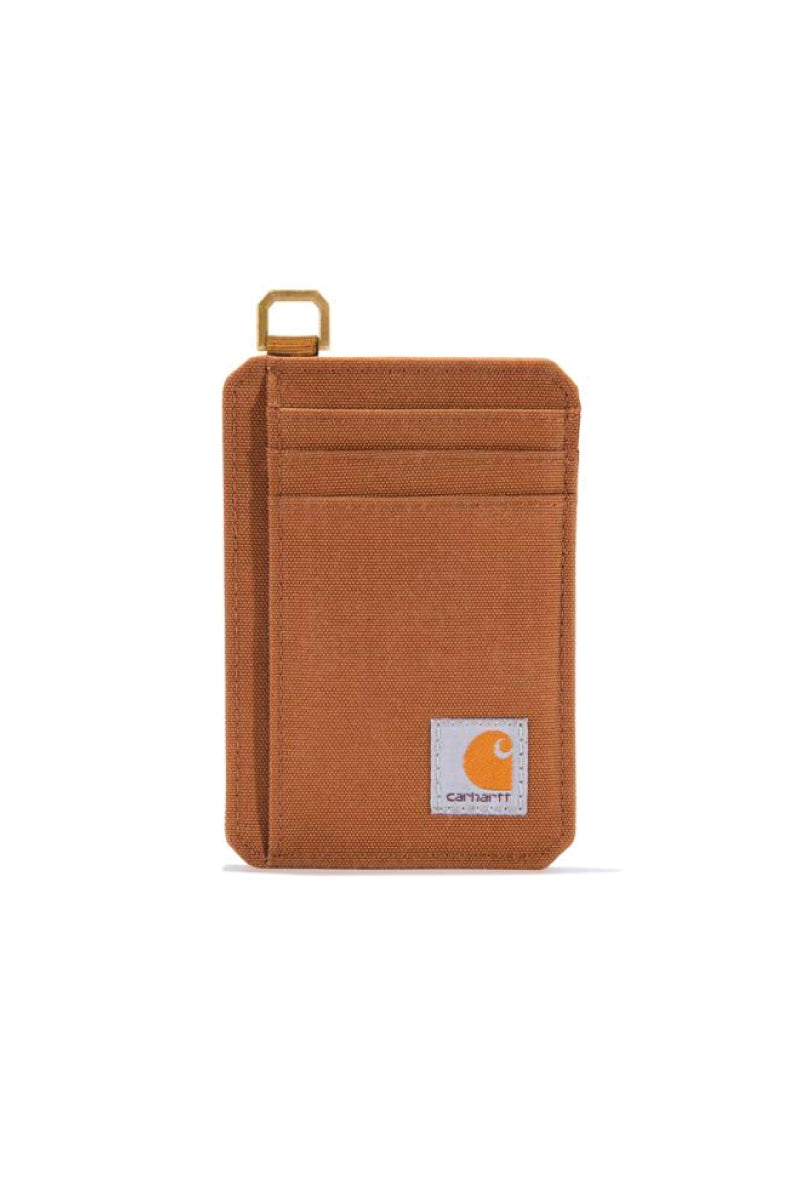 Nylon Duck Front Pocket Wallet - Brown