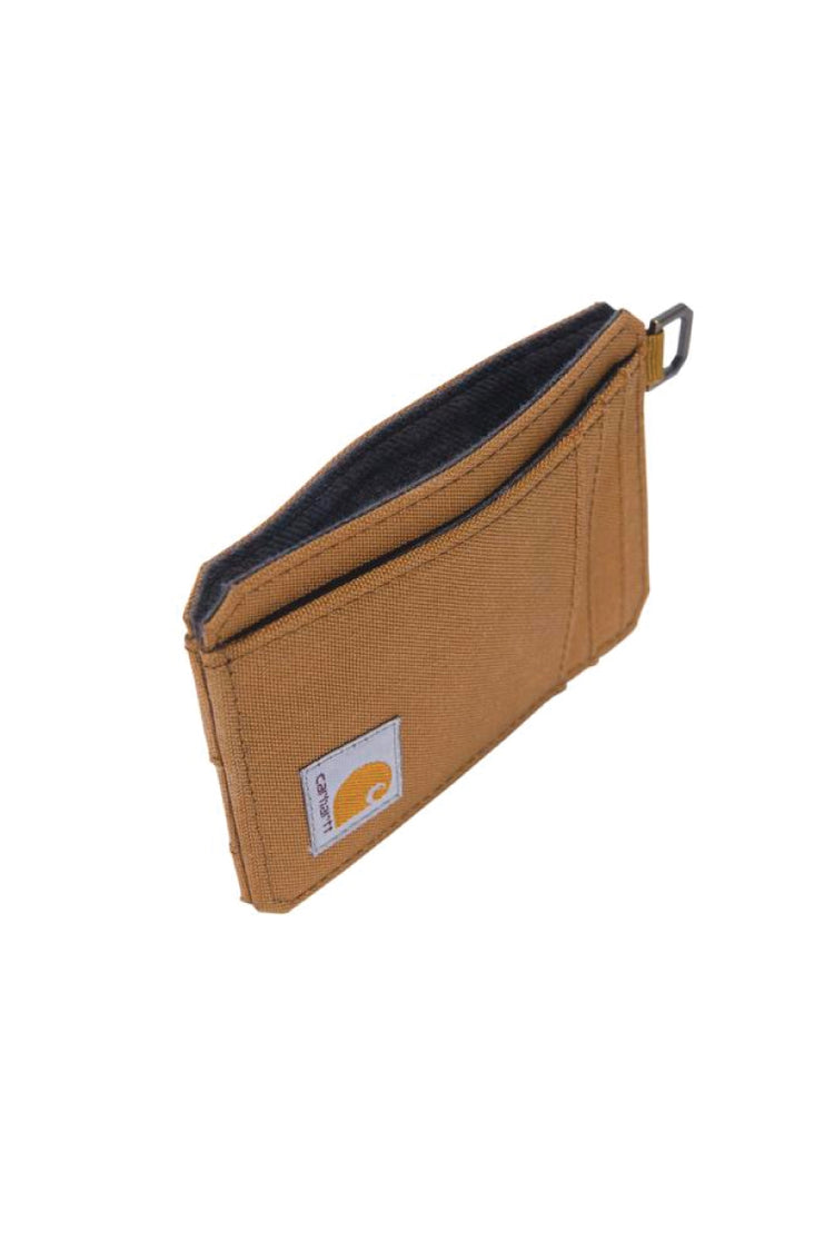 Nylon Duck Front Pocket Wallet - Brown