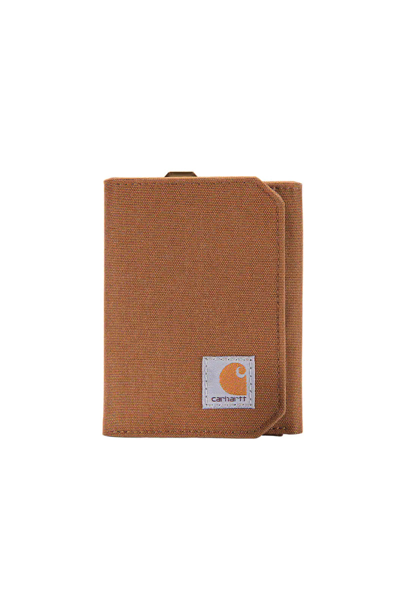 Nylon Duck Trifold Wallet - Brown