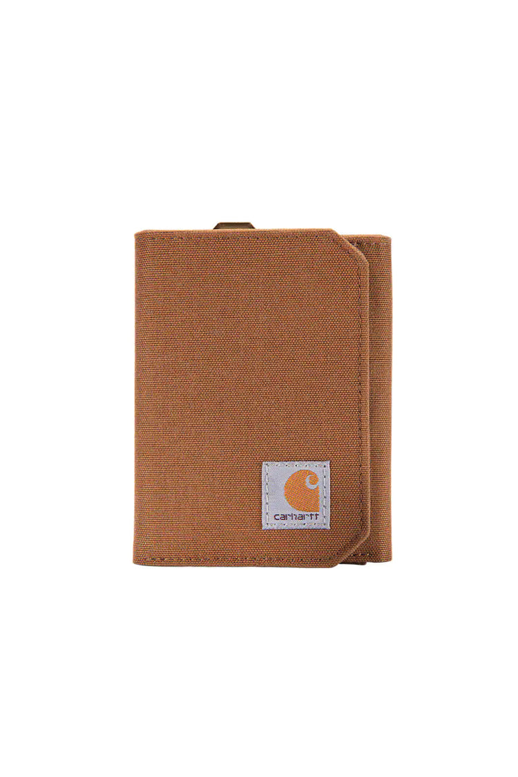 Nylon Duck Trifold Wallet - Brown