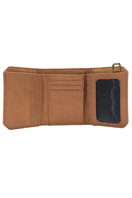 Nylon Duck Trifold Wallet - Brown
