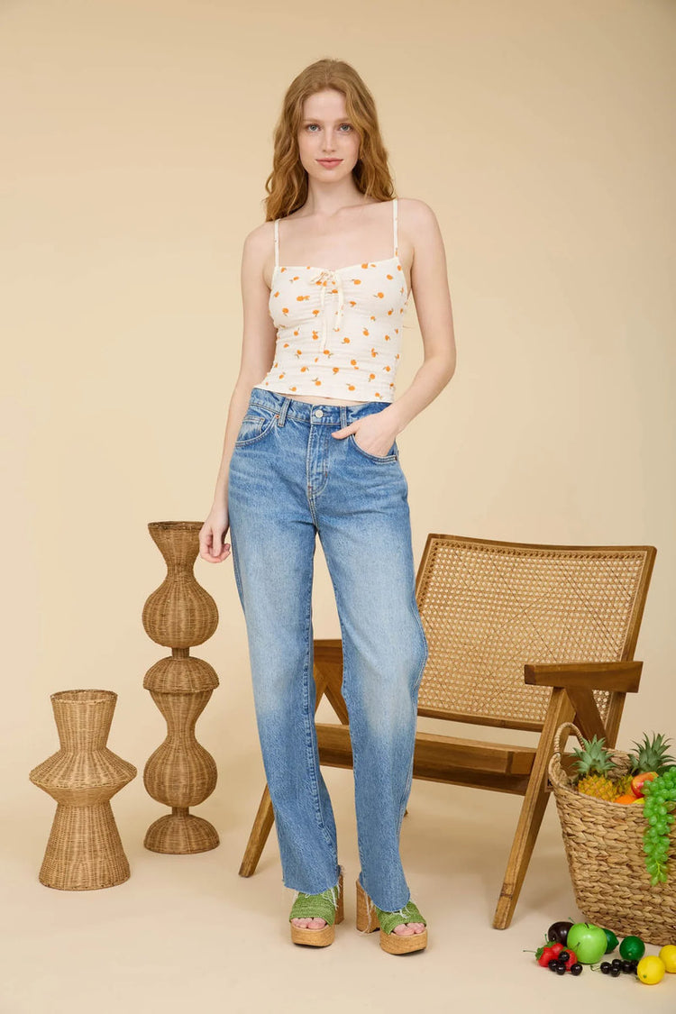 Orange Print Cami Tank - CRM