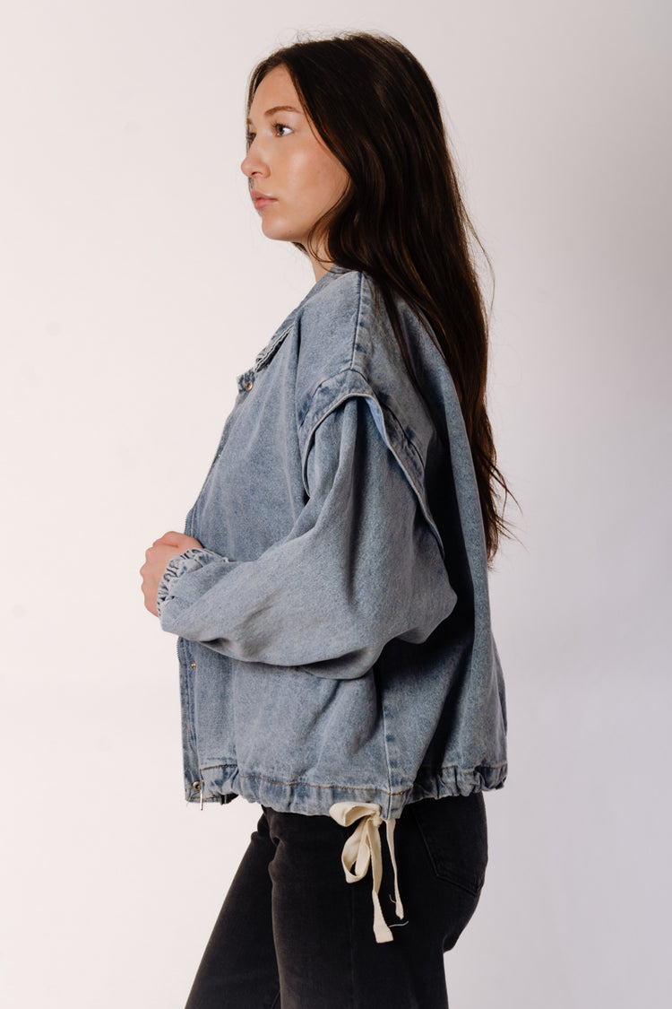 Oversize Denim Bomber Jacket - DNM