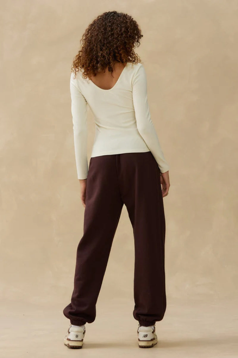 Peachy Rib Square Neck Top - CRM