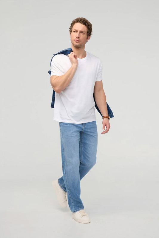 Performance Denim Relaxed Straight