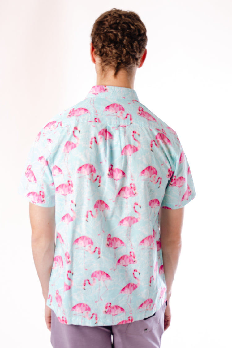 Pink & Feathered Short Sleeve Shirt - LBL