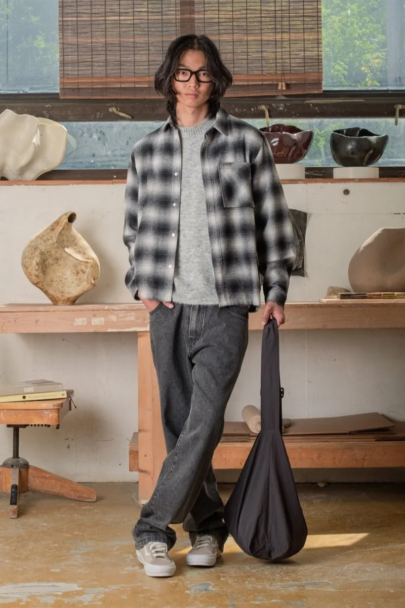 Plaid Pocket Shirt - BLK