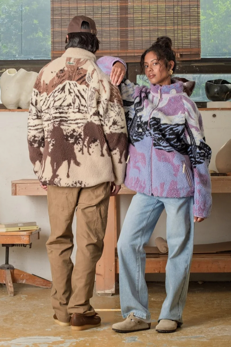 Unisex Printed Sherpa Fleece - DSR