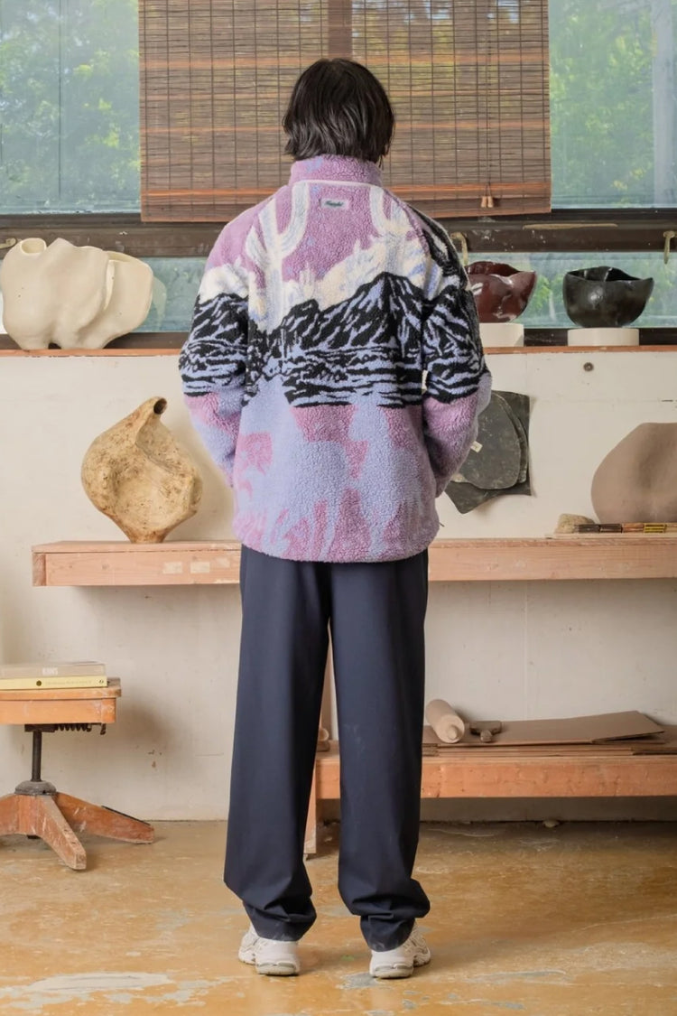 Unisex Printed Sherpa Fleece - SUN