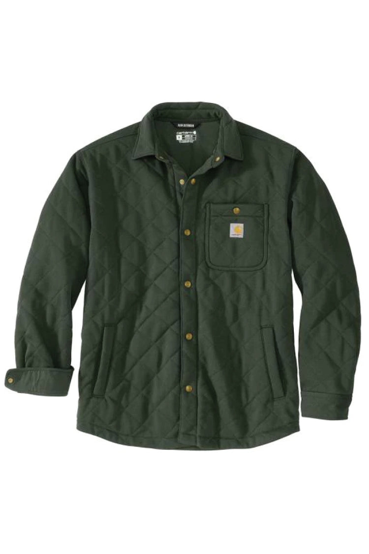 Rain Defender Loose Fit Quilted Snap Jacket - FOR