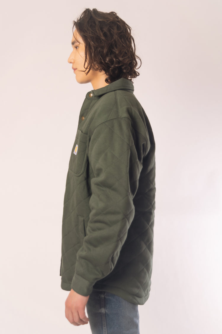 Rain Defender Loose Fit Quilted Snap Jacket - FOR