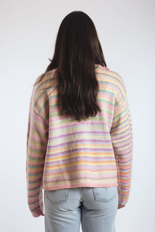 Rainbow Stripe Sweater - LIM