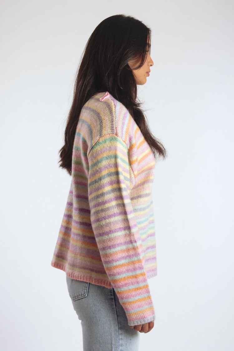 Rainbow Stripe Sweater - LIM