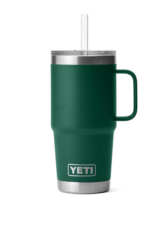 Rambler 25 oz Straw Mug - Black Forest Green - BFG