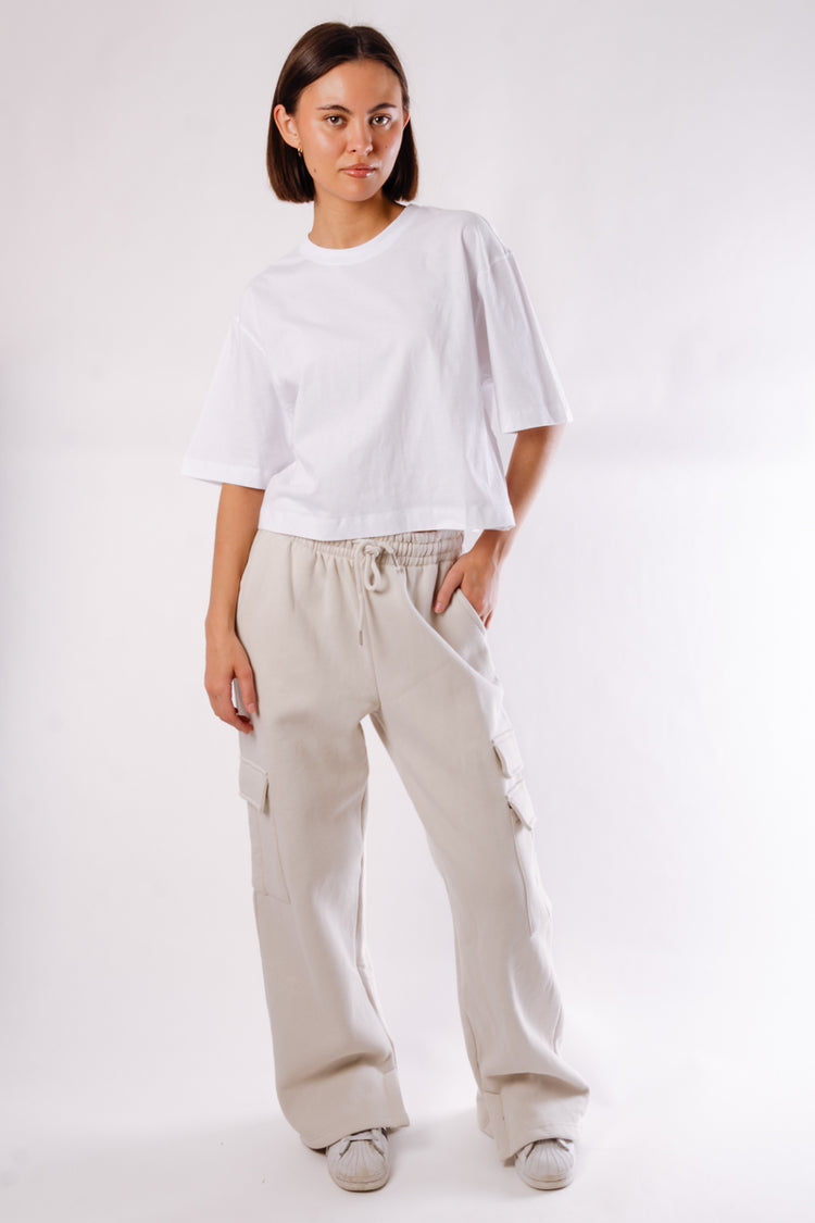 Relax Cargo Wide Leg Pants - CRM