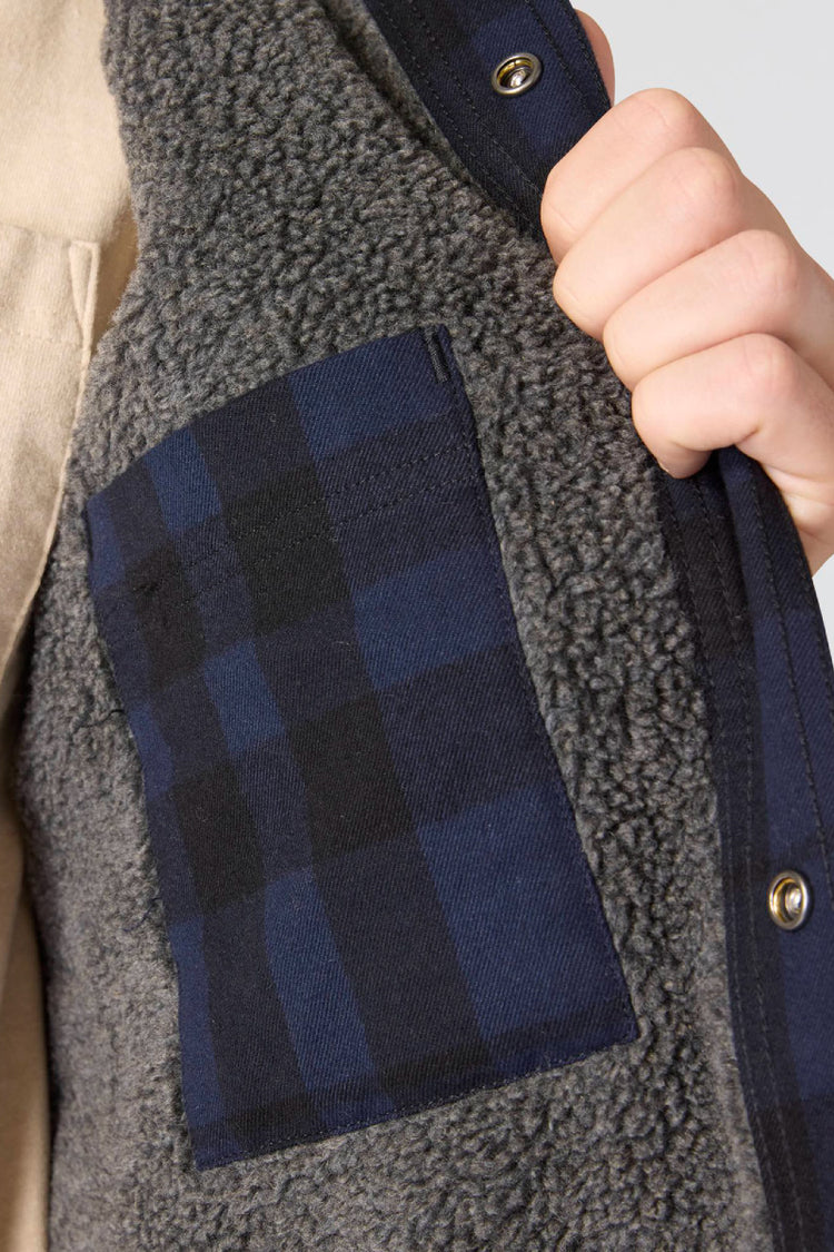 Relaxed Flannel Sherpa - NVY