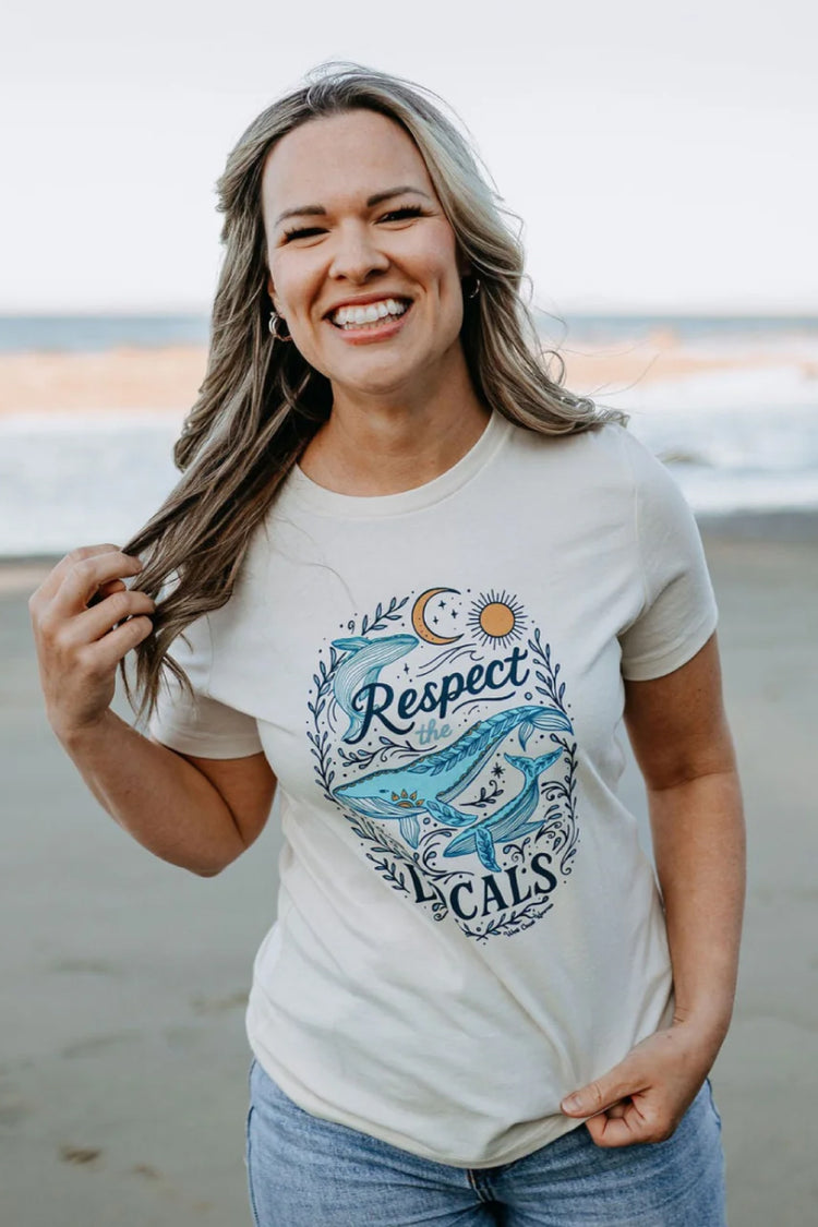 Respect The Locals Whale Tee - NAT