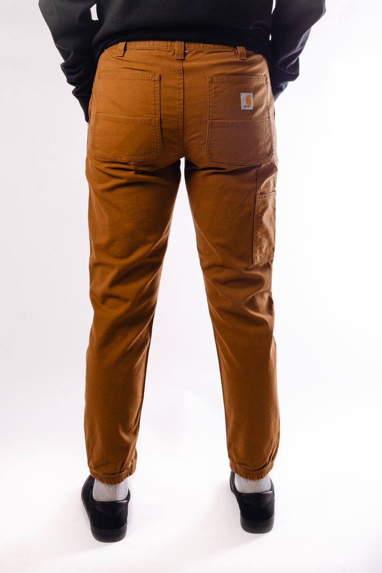 Rugged Relaxed Fit Canvas Jogger - BRN
