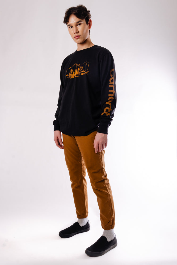 Rugged Relaxed Fit Canvas Jogger - Brown