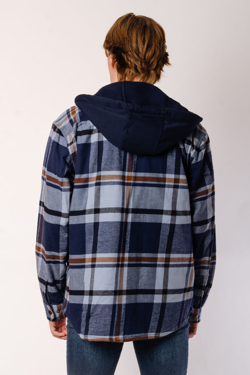 Rugged Relaxed Flannel Shacket - NVY