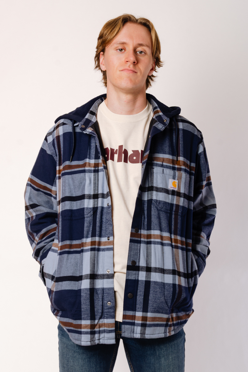 Rugged Relaxed Flannel Shacket - NVY