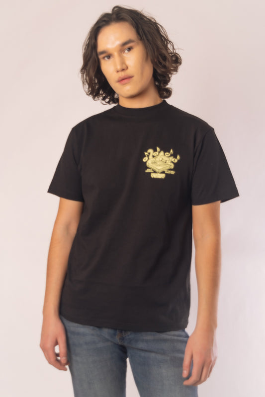 Scratched Records Tee - BLK