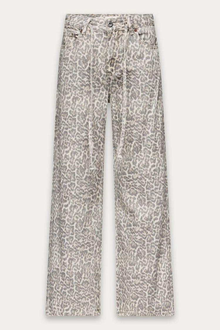 Shelly Leopard Wide Leg Jeans - LEO