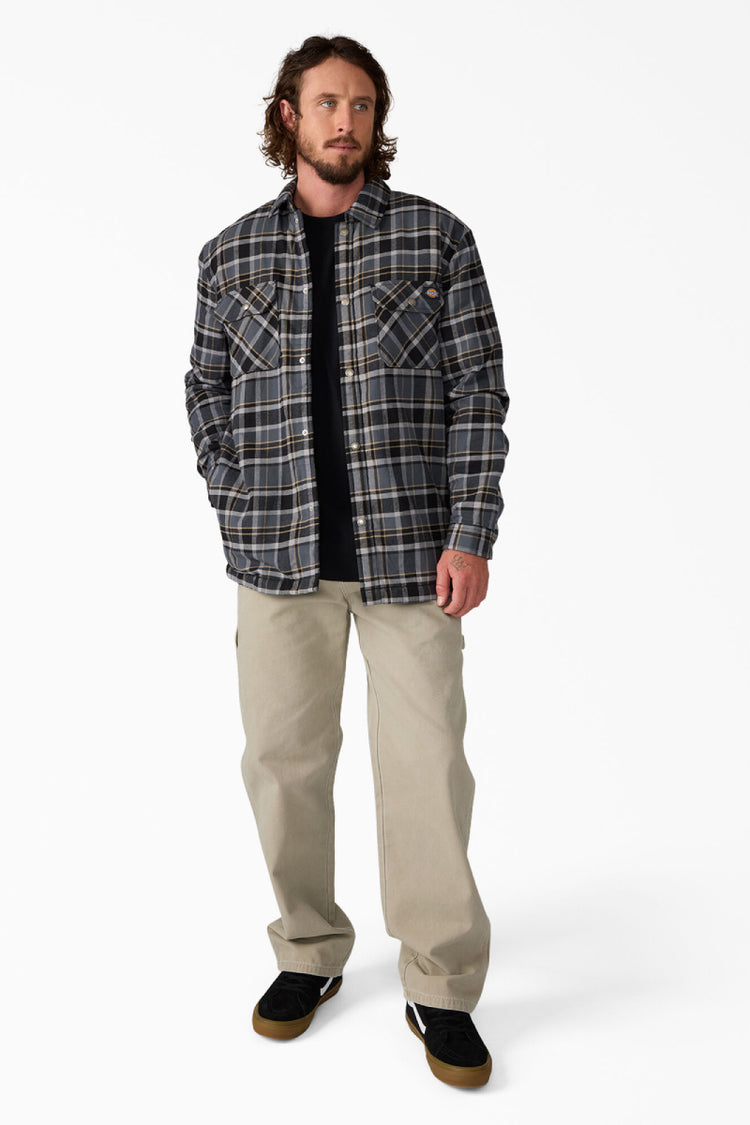 Sherpa Lined Flannel Jacket - GRY