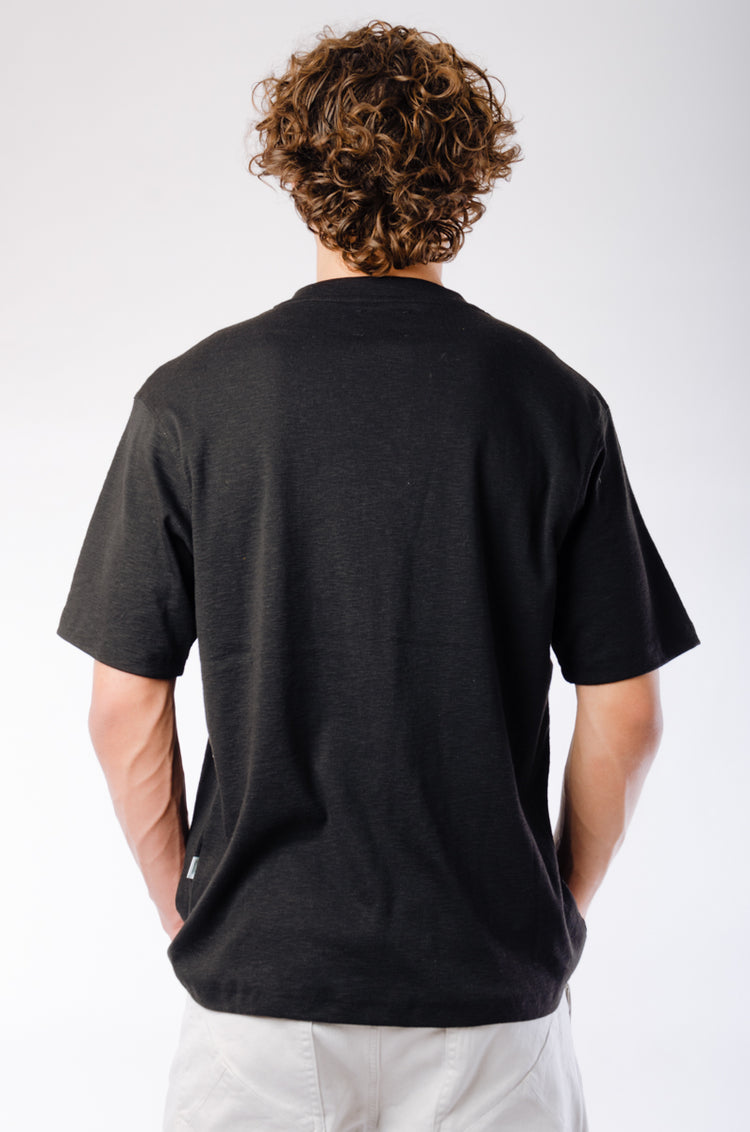 Short Sleeve Henley - BLK