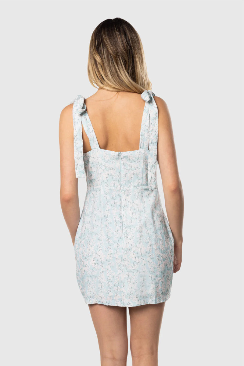 Shoulder Tie Dress - BLU