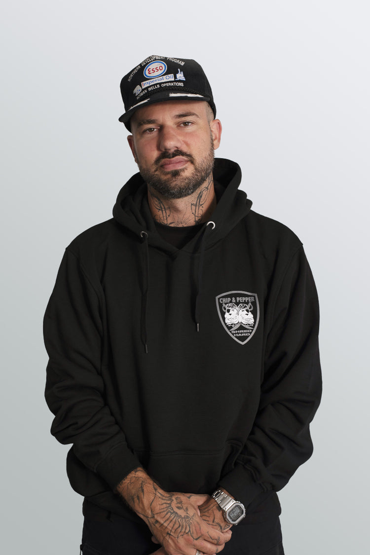 Unisex Shred Hard Hoodie - BLK