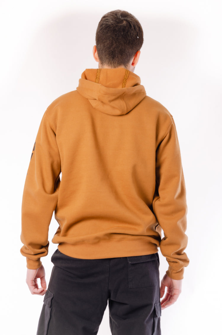 Logo Sleeve Hoodie - Brown