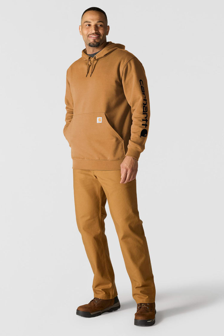 Logo Sleeve Hoodie - Brown