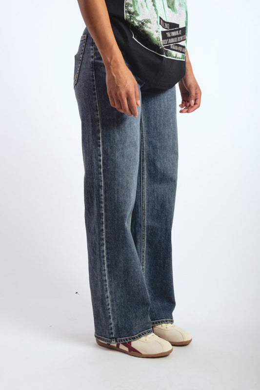 V-Front Wide Leg Jeans - 31
