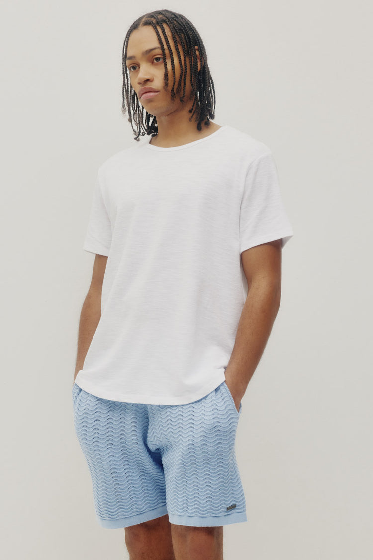 Slub Hi-Lo Tee 2.0 - WHT