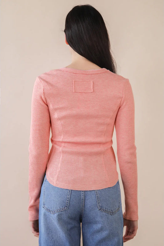 Snap Front Thermal Long Sleeve - PNK