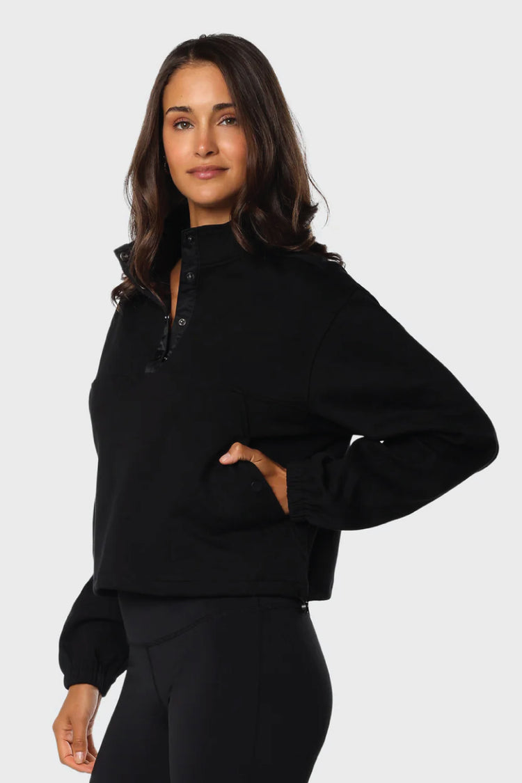 Snap Pullover - BLK