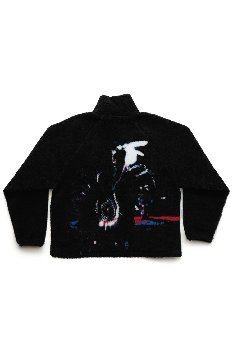 Unisex Sneak Up Sherpa Coat - BLK