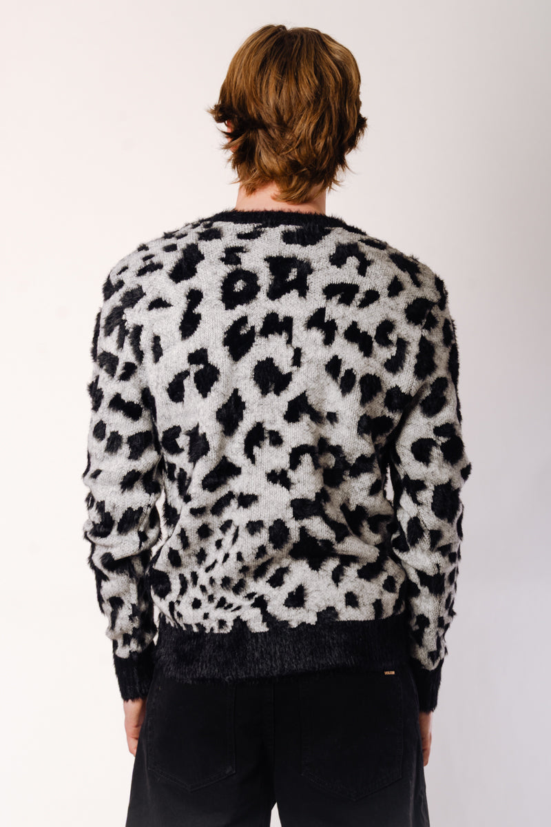 Snow Leopard Sweater - WHT