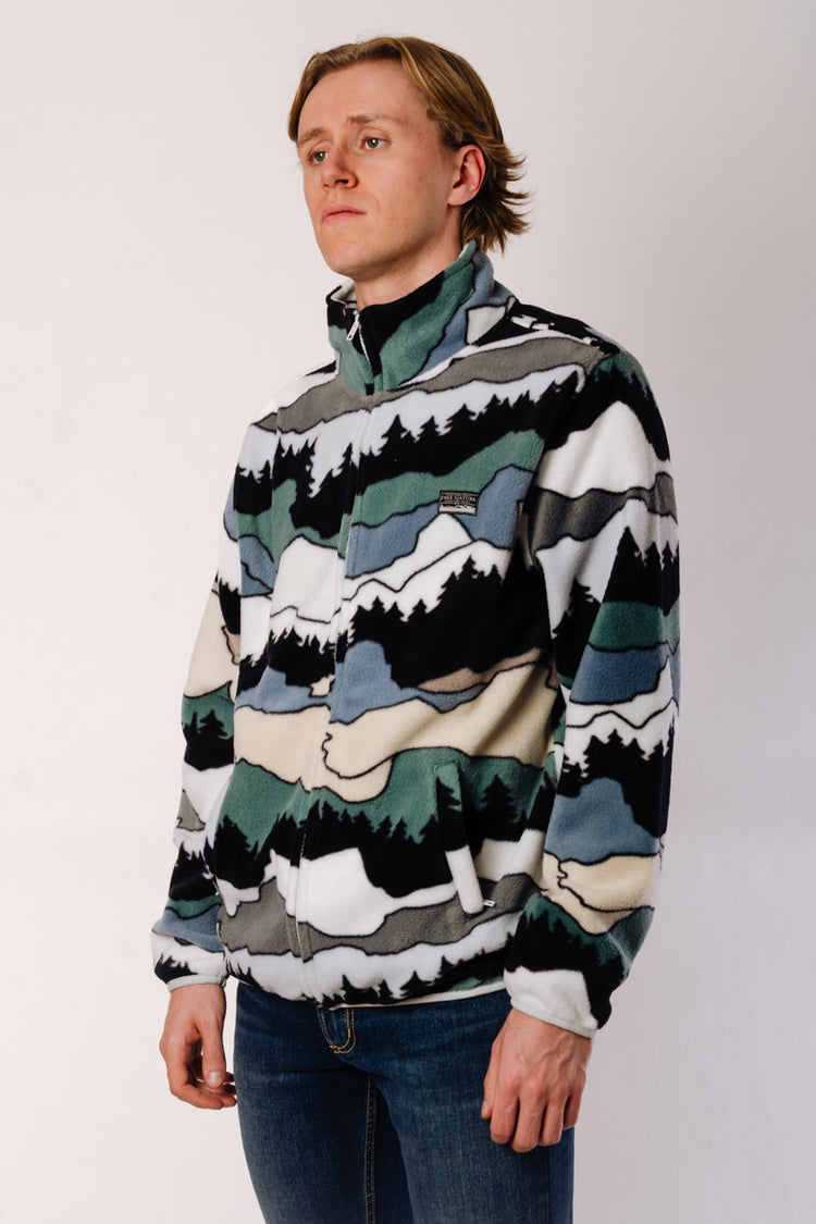 Snowy Mountain Zip-Up Fleece - MUL