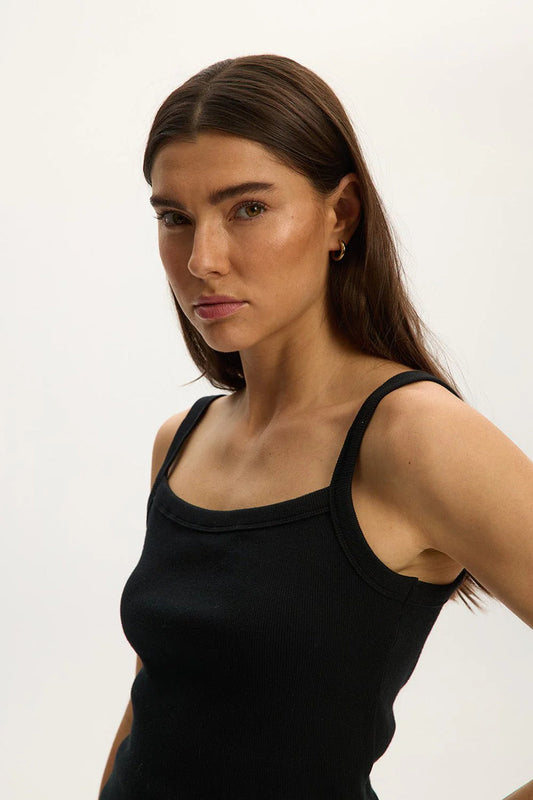 Solene Sexyback Tank - BLK