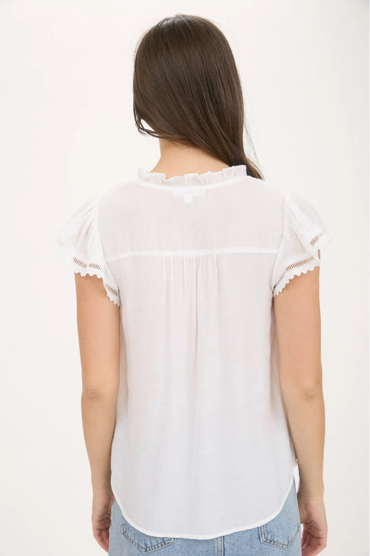Symphony Eyelet Lace Top - WHT