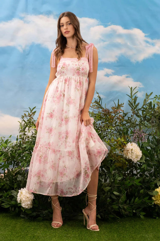 Spring Blossom Maxi Dress - PNK