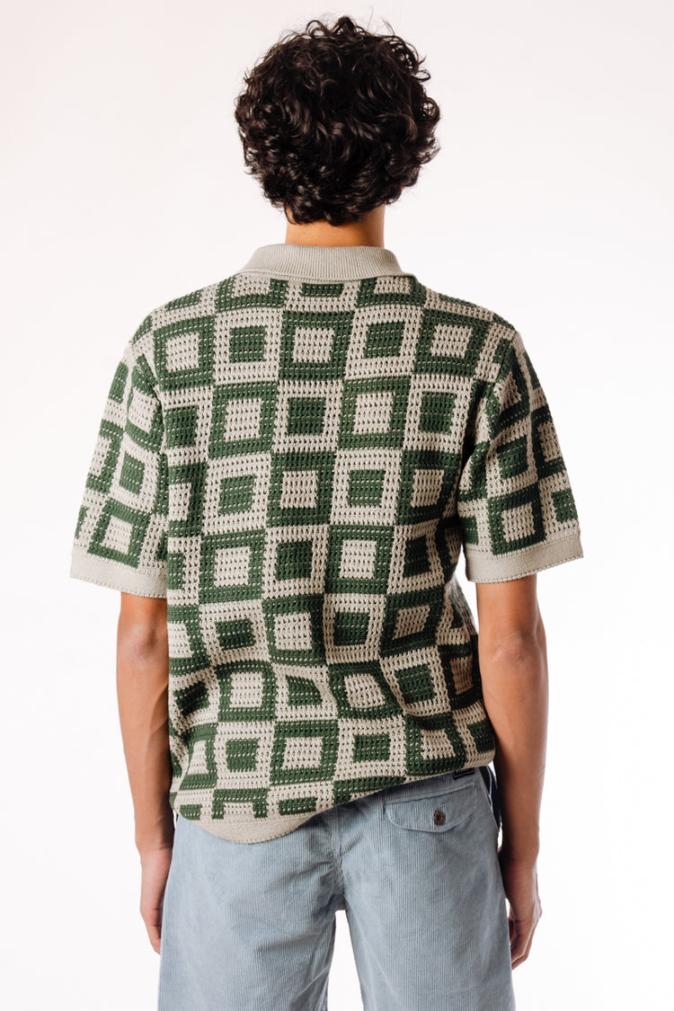 Square Crochet Button Up Shirt - SAG