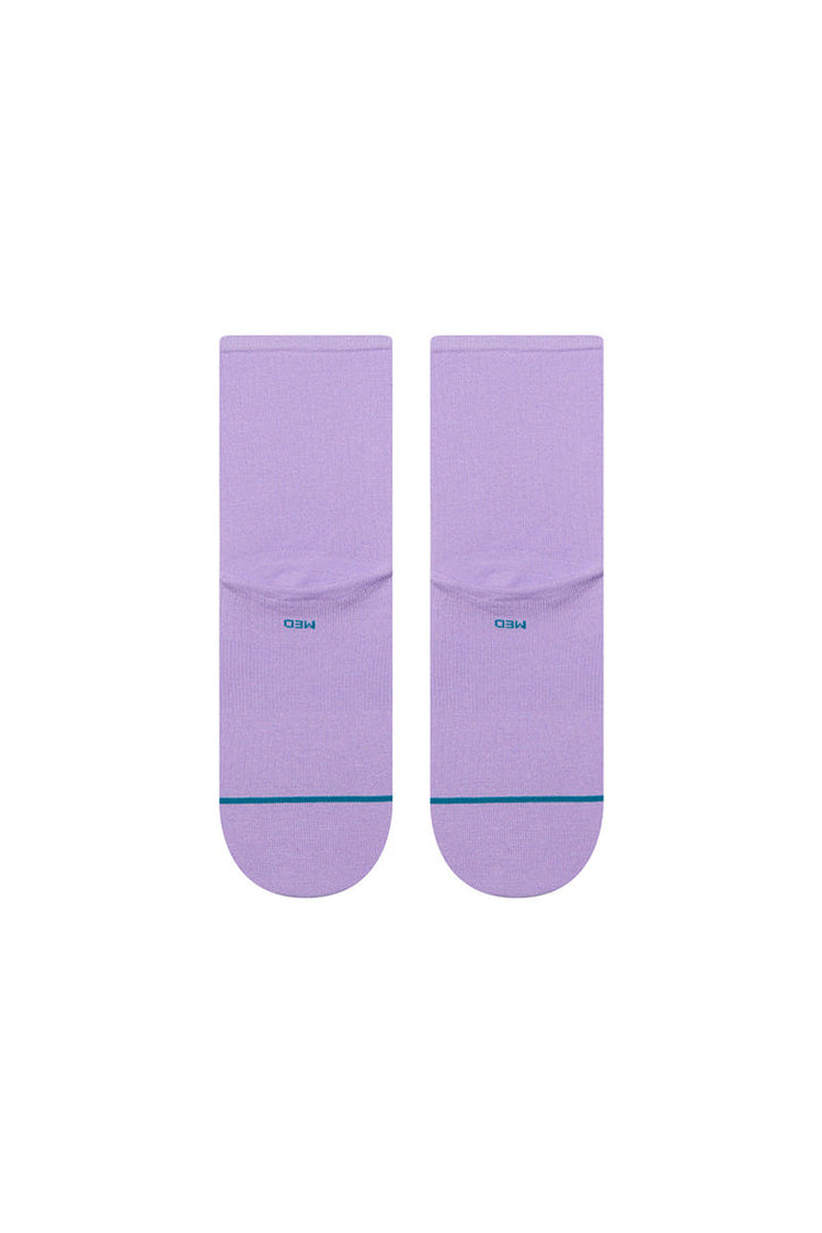 Fine Rib Quarter Sock - PUR